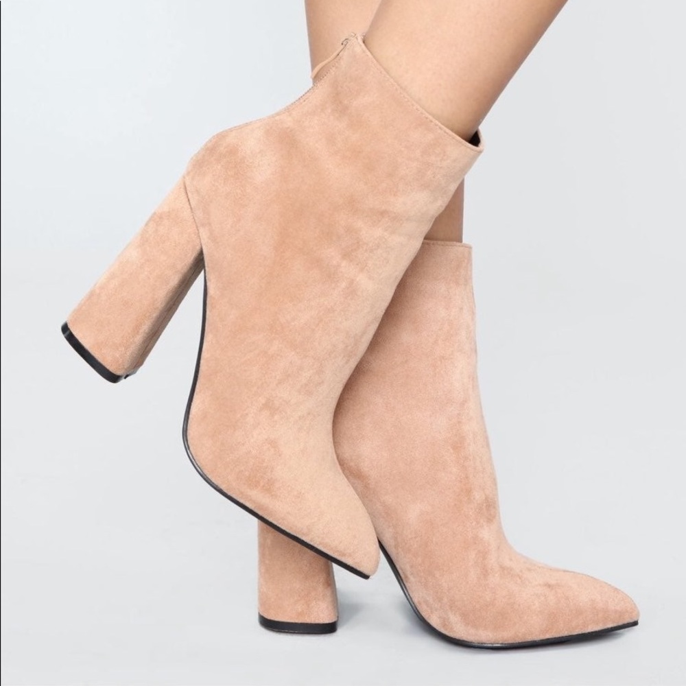 Suede booties ~NWOT~